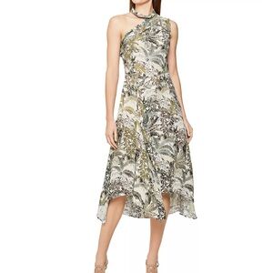 Reiss Adelia Asymmetric Jungle Print Dress. 6